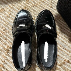 Yada inspired black patent loafers